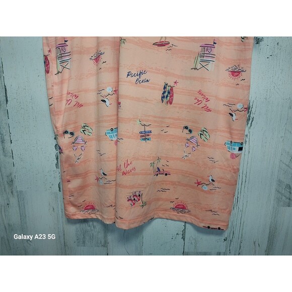 Joyspun S/M Beach Cobbler Sleepshirt Beach Print NWT - Picture 2 of 7